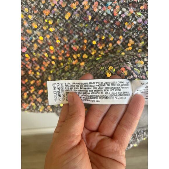 Anthropologie Endless Rose Woman Sequin Tweed Sleeveless Minidress, Size… - Picture 11 of 12